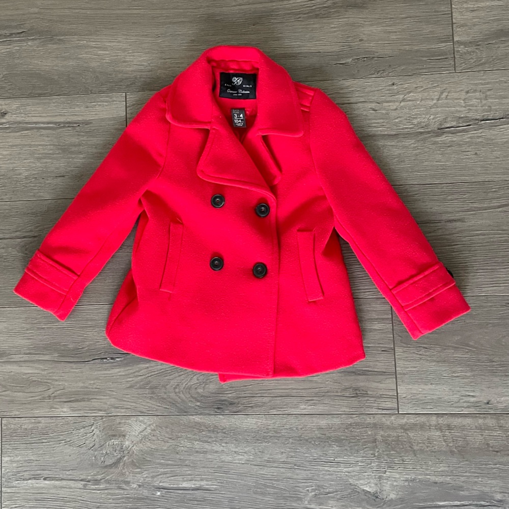 Zara Girl Peacoat 3-4T